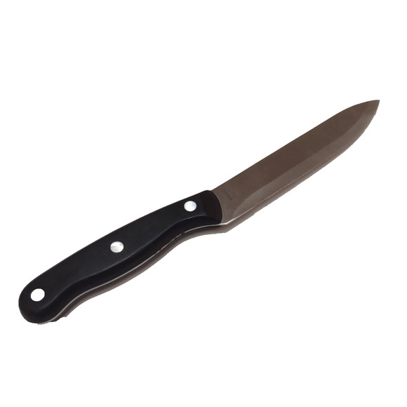 Revere Ware 9" Serrated Stainless Blade Slicing Chef's Knife Black Handle Retro - Picture 10 of 10